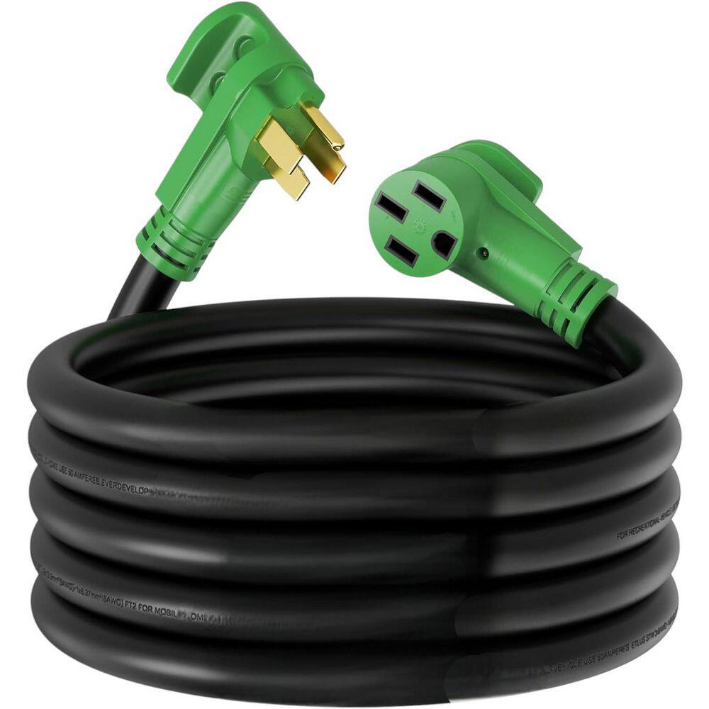 25 ft. 6/3 8 / 1 UV-resistant Outdoor RV/EV Extension Cord with Male-to-Female Plug LED Indicator, ETL Listed, Green price history on PriceWatchPro