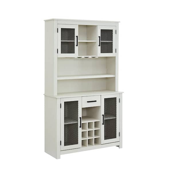 Home Source Industries Jill, White Wine Cabinet Tall