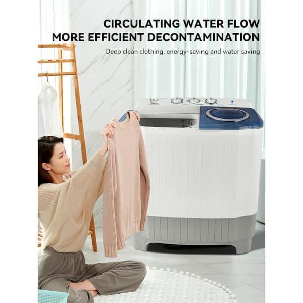 SAGENHAFT 1.8 cu. ft. Portable Top Load Washer in White Twin Tub