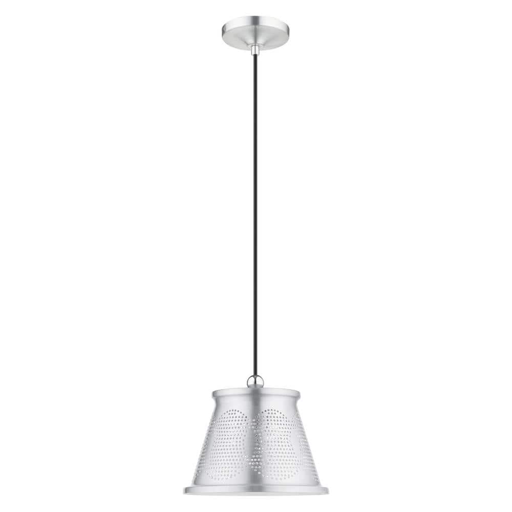 Mini Brushed Aluminum and White LED Indoor/Outdoor Pendant Light