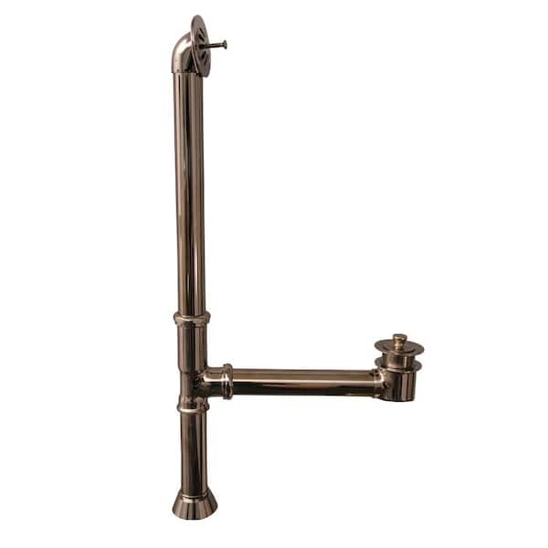 1-1/2 in. Leg Tub Drains with Twist and Lift Stopper in Polished Nickel
