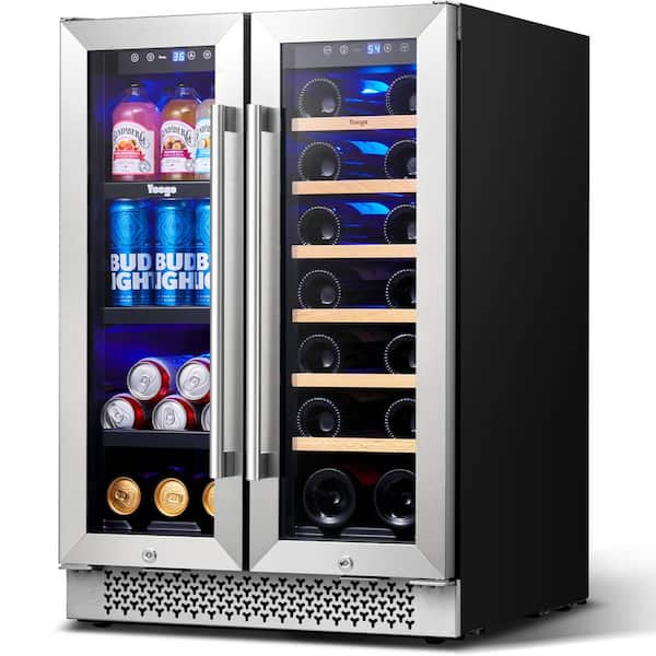 Yeego 24 in. 12 oz. of 140 Cans Beverage Cooler Beer Refrigerator built-in  or Freestanding Fridge with Safety Loc YEG-BS24-HD - The Home Depot