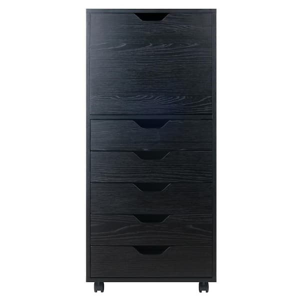 Winsome Wood Halifax Black 7-Drawer File Cabinet at