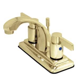 NuvoFusion 4 in. Centerset 2-Handle Bathroom Faucet in Polished Brass