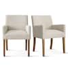 LAOTIES Beige Linen Upholstered Armchair(Set of 2) NORTH-ARMCHAIR-2PCS-BEIGE-HULK