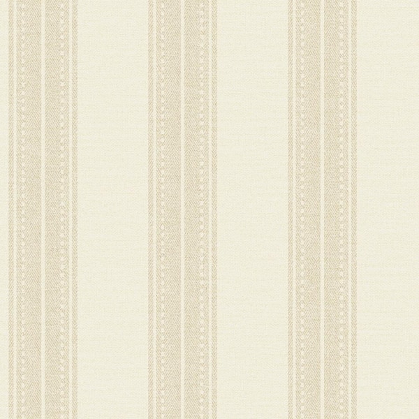 HOLDEN Linen Stripe Cream Non-Pasted Wallpaper (Covers 56 sq. ft.)