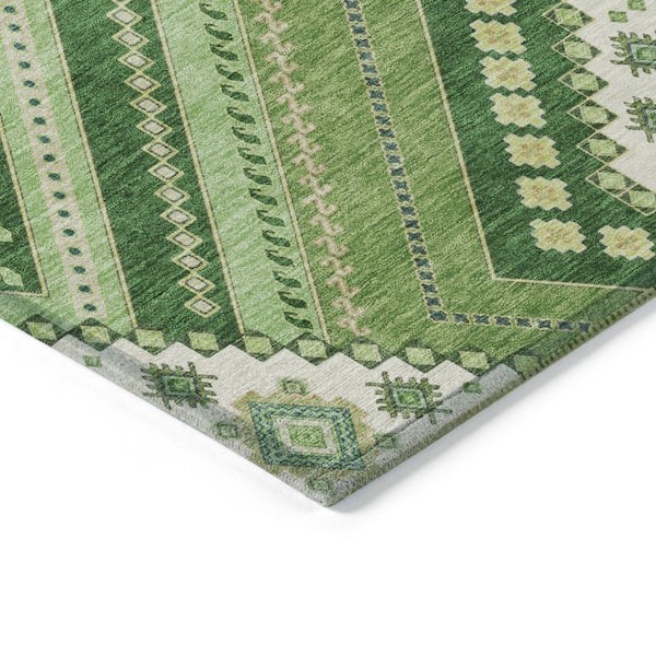 Chantille Machine Washable Indoor/Outdoor Abstract ACN1010 Green 1 ft. 8 in. x 2 ft. 6 in. Area Rug