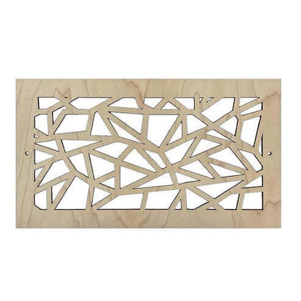 Triangles Wood Air Register (8 in.x 10 in.) – Screw-In Wall and Ceiling Vent Cover – Decorative Wooden HVAC Grill