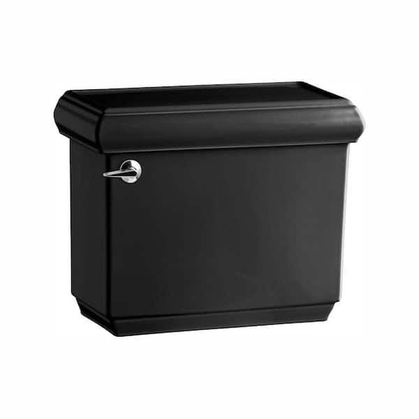 KOHLER Memoirs 1.28 GPF Single Flush Toilet Tank Only with AquaPiston Flushing Technology in Black