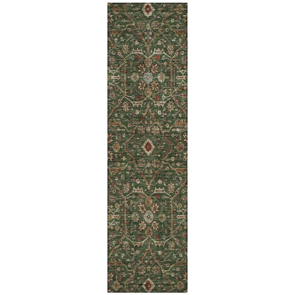 Addison Rugs Chantille Machine Washable Indoor/Outdoor Abstract ACN1130 Emerald 2 ft. 3 in. x 7 ft. 6 in. Area Rug