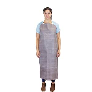 Brown Heavy Duty Nitrile Industrial Bib Apron Chemical and Oil Resistant