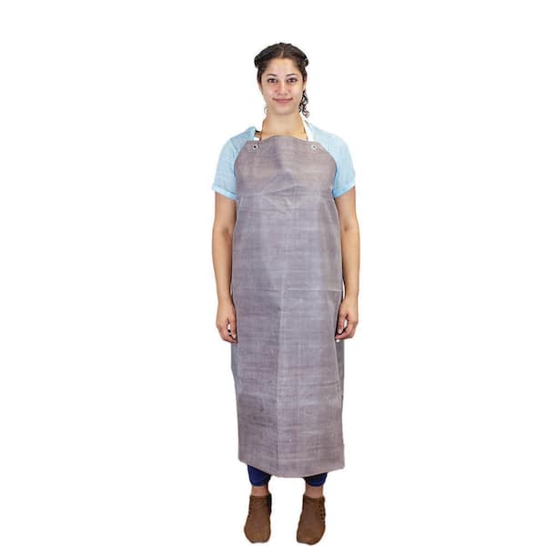 Safe Handler Brown Heavy Duty Nitrile Industrial Bib Apron Chemical and Oil Resistant