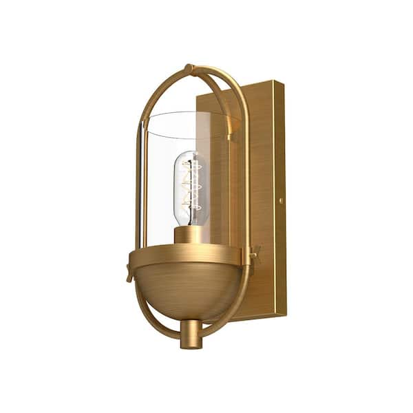 ALORA MOOD Cyrus 7-in 1 Light 60-Watt Aged Gold/Clear Glass Vanity Light