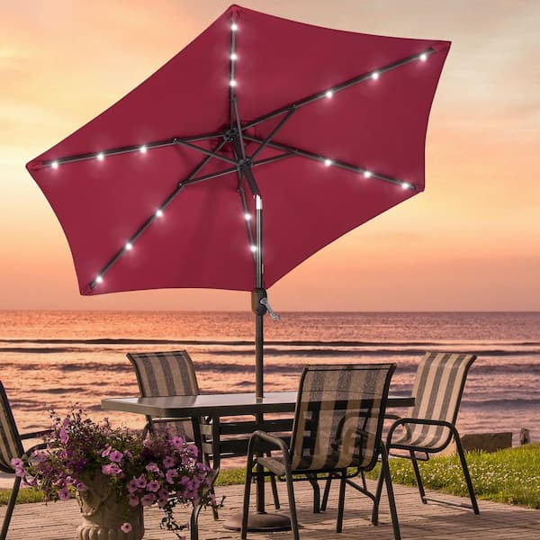 7.5 red patio umbrella Blissun ft Umbrella, Yard Umbrella, Outdoor Market with Push Button Tilt Crank (Red) : Patio, Lawn & Garden the fabric blocks UV rays Reviews for SANLUCE 7.5 ft.