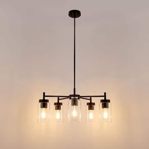 chandelierデスク Briignite 5-Light Rustic Chandelier Fixture ideal for Dining Room
