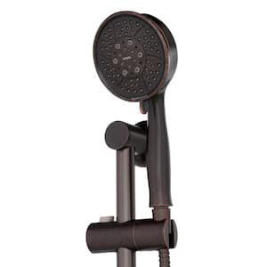 4-Spray Eco-Performance Handheld Hand Shower with Slide Bar in Oil Rubbed Bronze