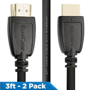 High Speed HDMI 2.0 Cable with Ethernet, 3 ft. (2-Pack)
