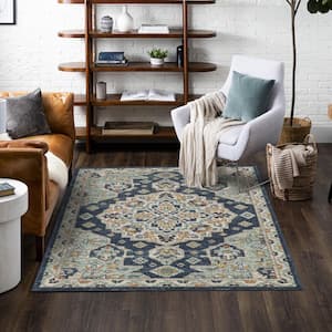 Laughton Blue 7 ft. 10 in. x 10 ft. Area Rug