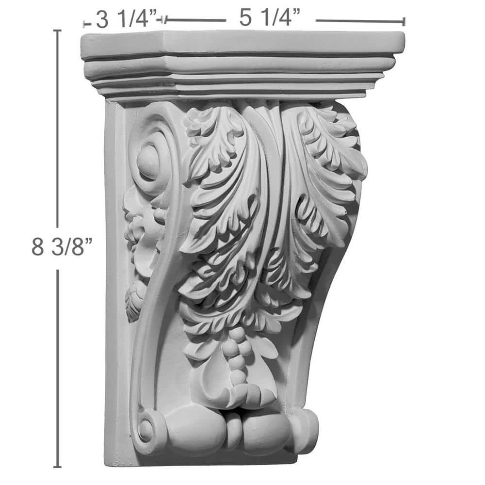 Primed White Polyurethane Architectural Decorative Corbel