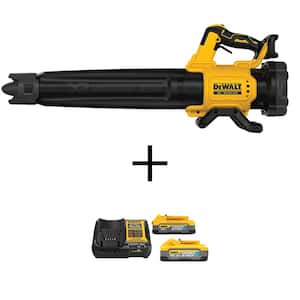 125 MPH 450 CFM Cordless Brushless Battery Powered 20V Max Lithium-Ion Handheld Blower w/5 & 1.7Ah Batteries & Charger