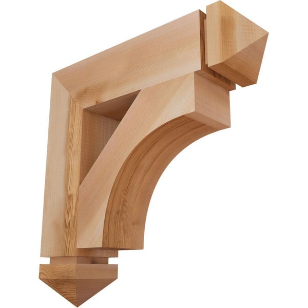 Ekena Millwork 3.5 in. x 18 in. x 18 in. Western Red Cedar Westlake Arts and Crafts Smooth Bracket