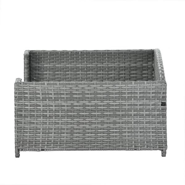 Grey wicker hotsell dog bed