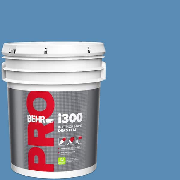 BEHR PRO 5 gal. #M520-5 Alpha Blue Dead Flat Interior Paint