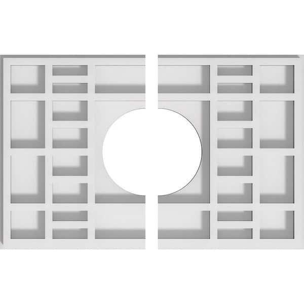 Ekena Millwork 1 in. x 10 in. x 6.625 in PVC Medallion Moulding