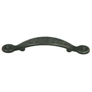 3 in. Center-to-Center Oil Rubbed Bronze Leaf Arch Cabinet Pull (10-Pack)