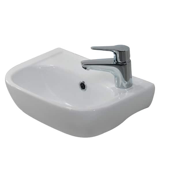 Caroline 380 15 in. Wall Hung Sink in White