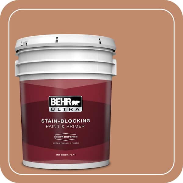 BEHR ULTRA 5 gal. #240F-4 Tiny Fawn Extra Durable Flat Interior Paint & Primer