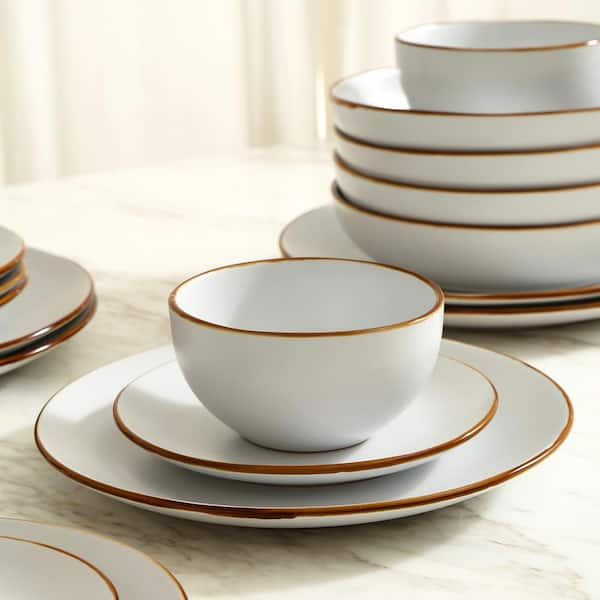 STONE LAIN Stone Lain Zora 16-Piece Dinnerware Set Porcelain, Service For  4, Black BLB0461-B010002 - The Home Depot