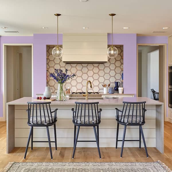 1 gal. #660B-4 Pale Orchid Semi-Gloss Interior Paint