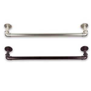 Industrial Pipe Design 18 in. Long Kitchen Bar, Closet Rod and Towel Bar in Bronze