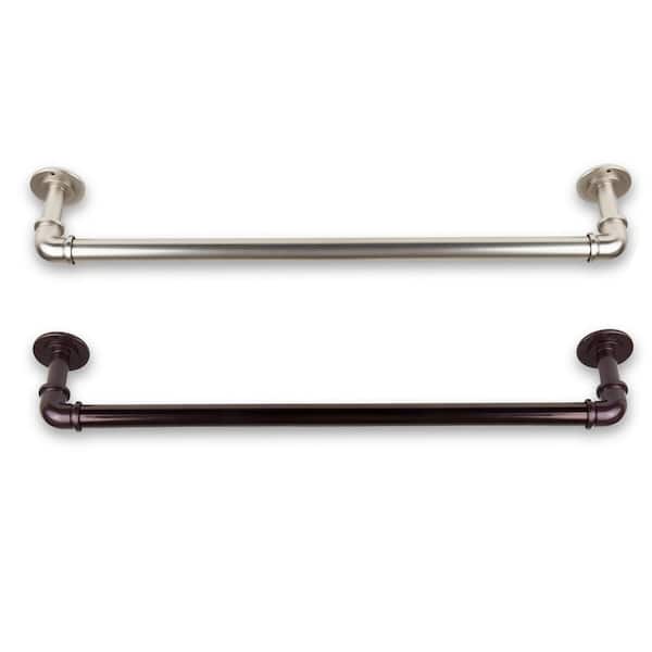 Rod Desyne Industrial Pipe Design 18 in. Long Kitchen Bar, Closet Rod and Towel Bar in Bronze