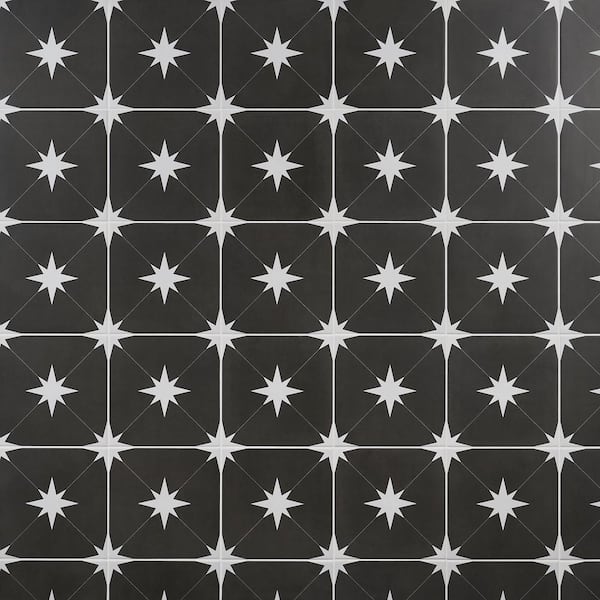 Ivy Hill Tile Polaris Nero 9 in. x 9 in. Matte Porcelain Floor and Wall Tile (10.76 sq. ft./Case)