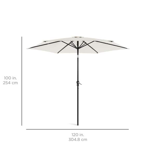 Best Choice Products 10 ft. Market Tilt Patio Umbrella in Ivory