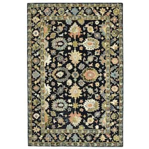 Empress Black 5 ft. x 8 ft. Western Area Rug