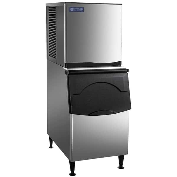 VEVOR 110V Commercial Flake Ice Machine 500 lb./24 H Freestanding Snowflake Maker with 353 lb. Ice Storage Ice Maker, Silver