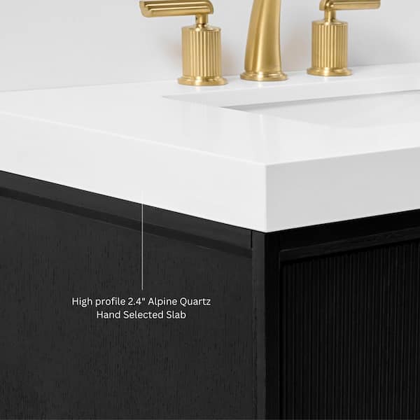 Ancerre Designs Momo 48 in. W Single Sinks Freestanding Black Oak