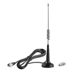 10 ft. Reception Amplified VHF, Long Range 27MHz Magnetic Base CB Radio Outdoor Antenna with PL-259 BNC Male Connector