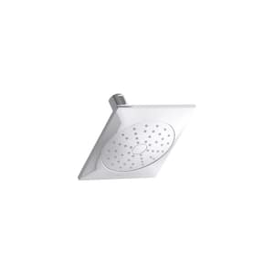Loure 1-Spray Patterns with 1.75 GPM 6.3 in. Single Wall Mount Fixed Shower Head in Polished Chrome