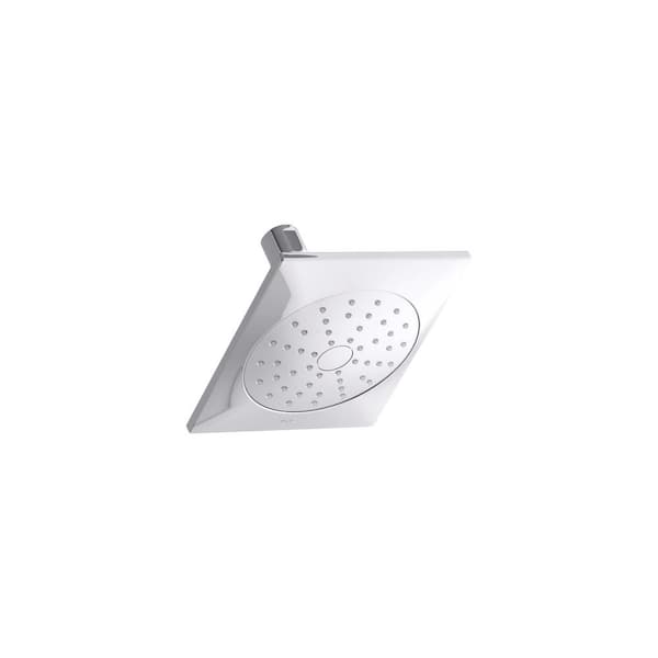 KOHLER Loure 1-Spray Patterns with 1.75 GPM 6.3 in. Single Wall Mount Fixed Shower Head in Polished Chrome