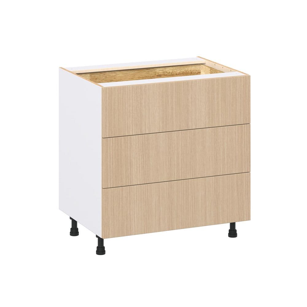 Timberline 33 in. W x 24.5 in. D x 34.5 in. H Assembled Shaker Drawer Base Kitchen Cabinet in Mojavi Oak with 4-Drawers price history on PriceWatchPro