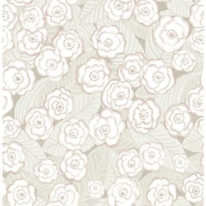 Emery Mauve Floral Mauve Wallpaper Sample
