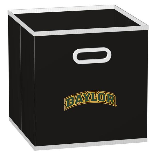 MyOwnersBox 10-1/2 in. W x 10-1/2 in. H x 11 in. D College STOREITS Baylor University Black Fabric Storage Drawer