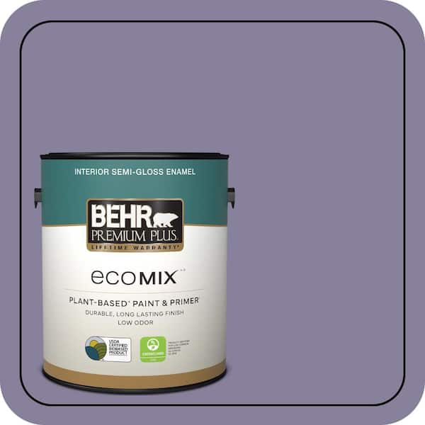 1 gal. #S570-5 Live Jazz Semi-Gloss Enamel EcoMix Plant-Based Interior Paint & Primer