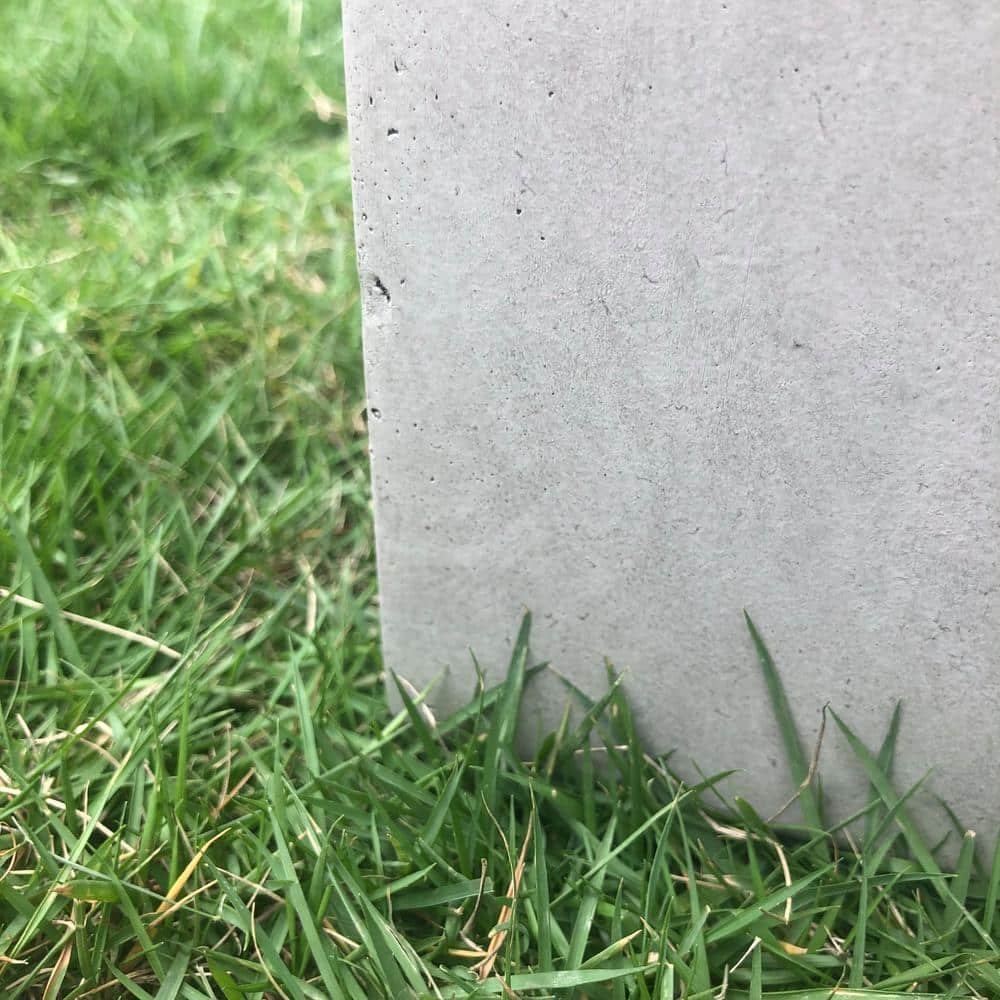 20" Tall Weathered Gray Concrete Square Planter