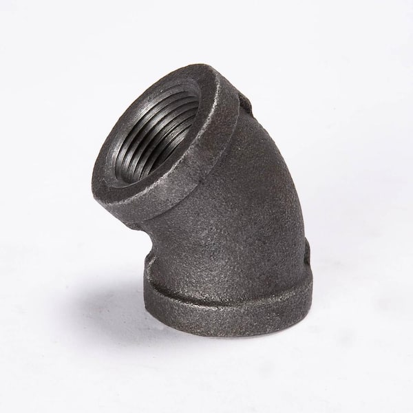 Southland 3/8 in. Black Malleable Iron 45 degrees FPT x FPT Elbow