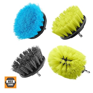 Multipurpose Cleaning Kit (4-Piece) with (1) Soft Brush, (1) Medium Brush, (1) Hard Brush, and (1) Medium 360° Brush